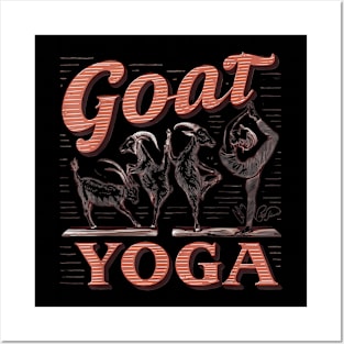 Goat Yoga Pose Class Posters and Art